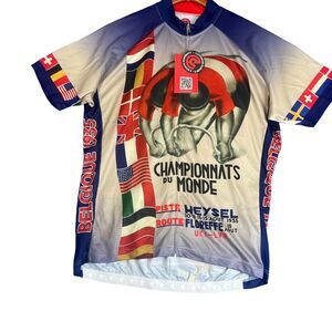 NWT Mens 2XL Ride Out Loud Full Length Front Zipper Bike Shirt Retro Image Appar